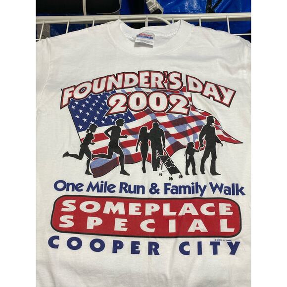Cooper City Founders Day Marathon 2002 Vintage white t shirt size Small - Picture 5 of 6